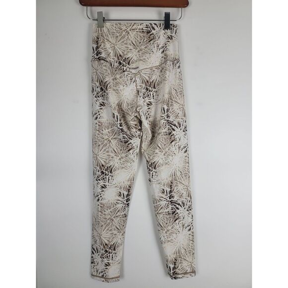 Aerie Capri Leggings M Womens White Brown High Rise Skinny Athletic - Picture 6 of 11